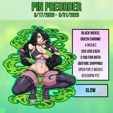 Load image into Gallery viewer, Green Goth Henchman Pin (4-inch)
