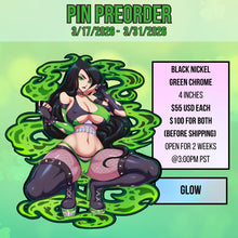 Load image into Gallery viewer, Green Goth Henchman Pin (4-inch)
